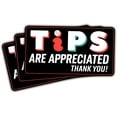 thumbnail image 1 of Tips are Appreciated Sticker, Tips are Appreciated Sign, No Tax On Tips Sticker - Vinyl Stickers Waterproof for Water Bottles Laptop Phone Car Window Helmet 3 Inches (3x3inch3pcs(Bestselling)), 1 of 7