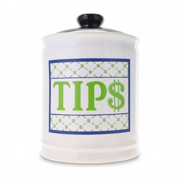 Ceramic Tips Jar Piggy Bank