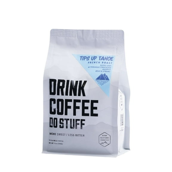 Tips Up Tahoe French Roast - Roasted by Drink Coffee Do Stuff - Whole Bean Coffee - 12 Ounce Bag