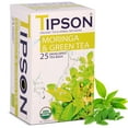 thumbnail image 1 of Tipson Organic Moringa Tea - Organic Green Tea - 25 Foil Enveloped Double Chambered Bags - Superfood Tea - Keto/Paleo Diet Compatible, 1 of 8