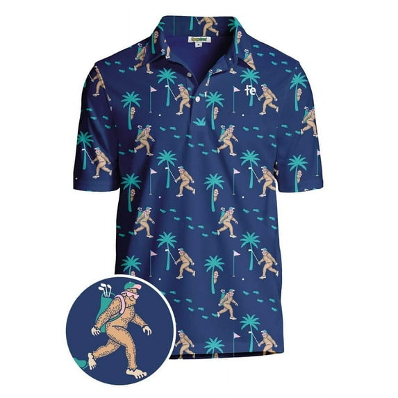 Tipsy Elves Men's Athletic Bigfoot Bogey Golf Polo Size 4X-Large