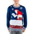 thumbnail image 1 of Tipsy Elves Santa Log On the Fire Funny Christmas Sweater for Men, 1 of 4