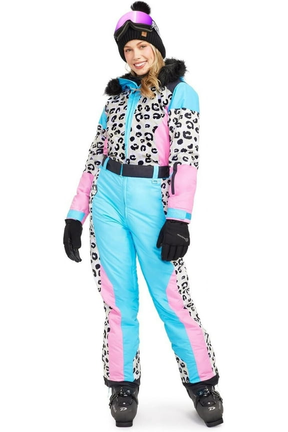 Snow Suits for Women - Retro Womens Insulated Ski Suit Size L