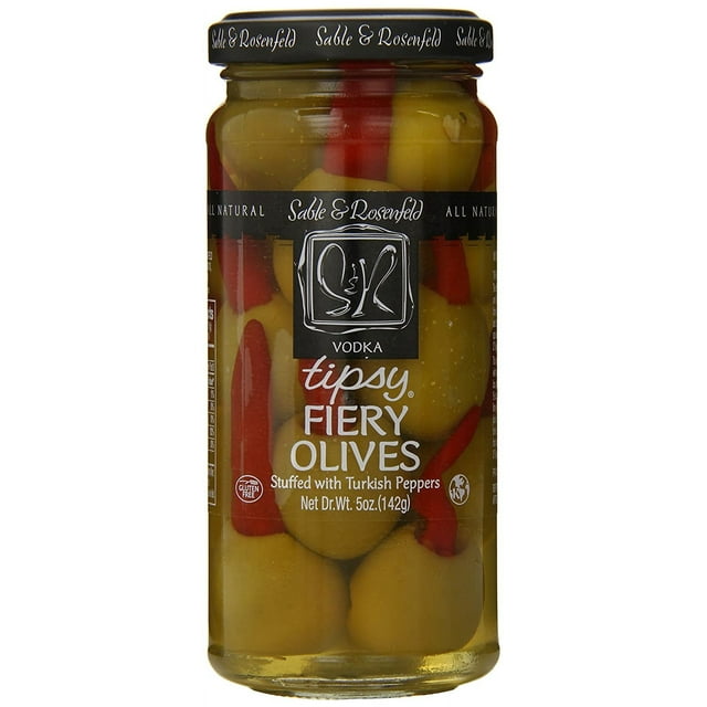 Tipsy Fiery Olives Green Olives Stuffed with Turkish Peppers