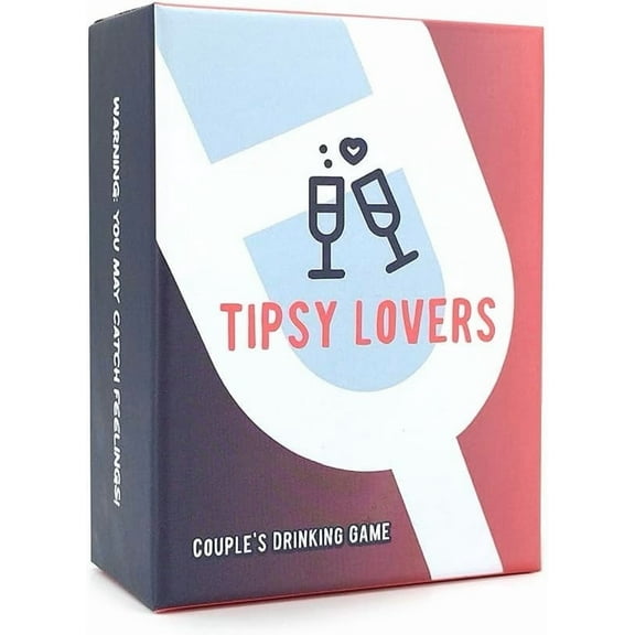 Tipsy Lovers Adult Drinking Card Games for Couples on Date Night with 100 Fun, Romantic & Spicy Cards