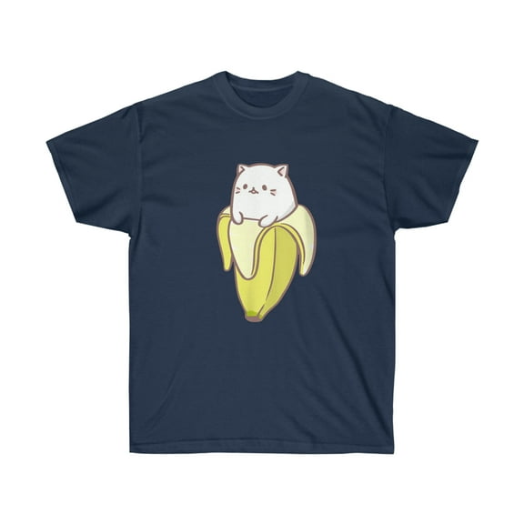 TipsyBee Banana Cat Short Sleeve Tee, Sizes S-5XL