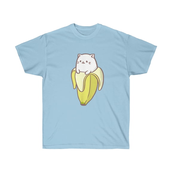 TipsyBee Banana Cat Short Sleeve Tee, Sizes S-5XL
