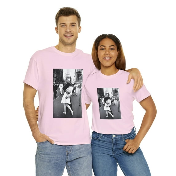 TipsyBee Kiss in Times Square Unisex Heavy Cotton Tee, Sizes S-5XL
