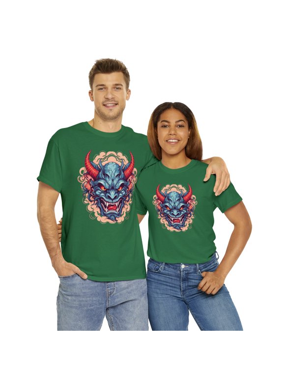TipsyBee Oni Mask Unisex Heavy Cotton Tee