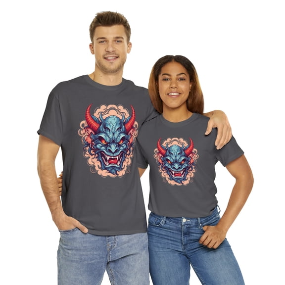 TipsyBee Oni Mask Unisex Heavy Cotton Tee