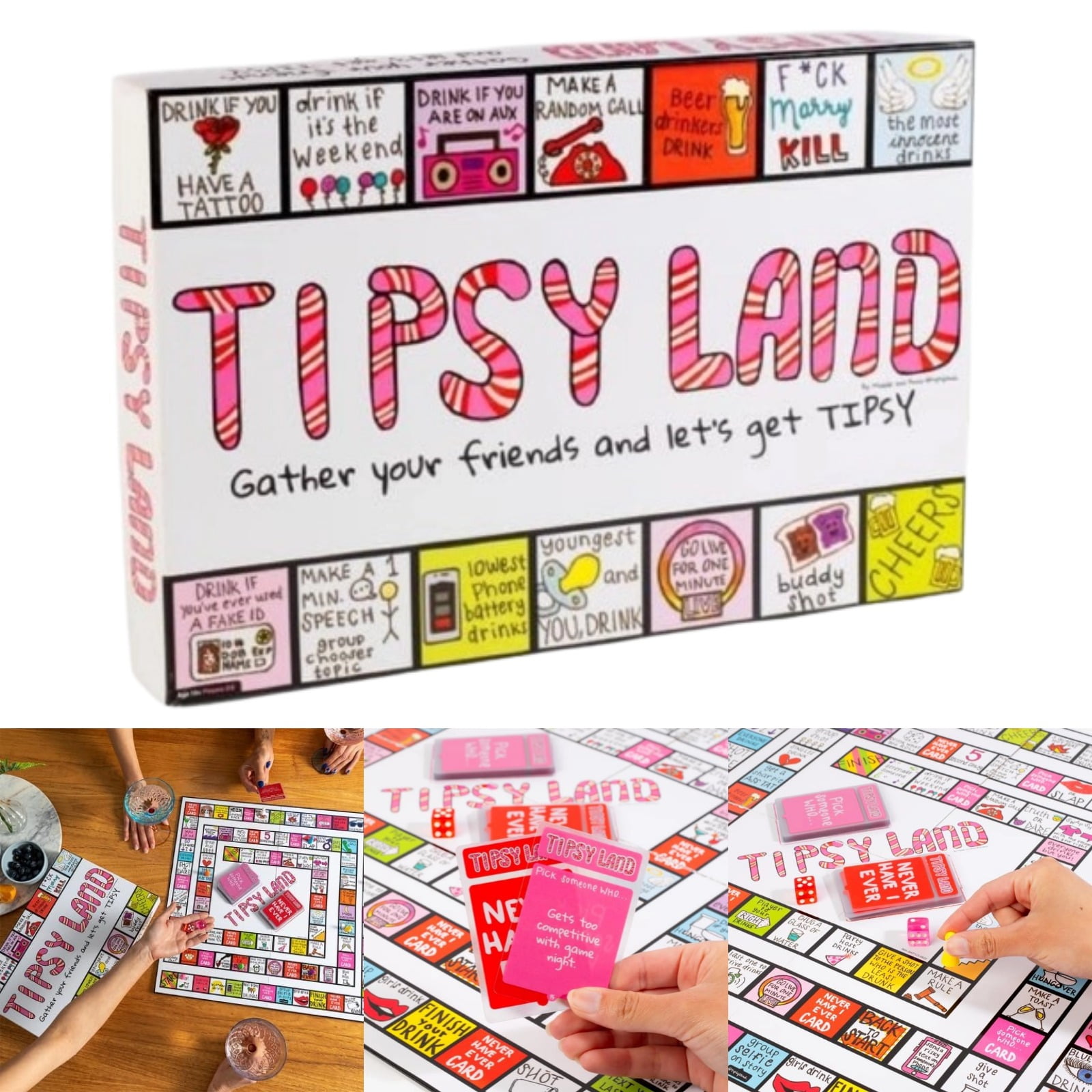 TipsyLand Drinking Board Game,The Party Board Game is The Ultimate