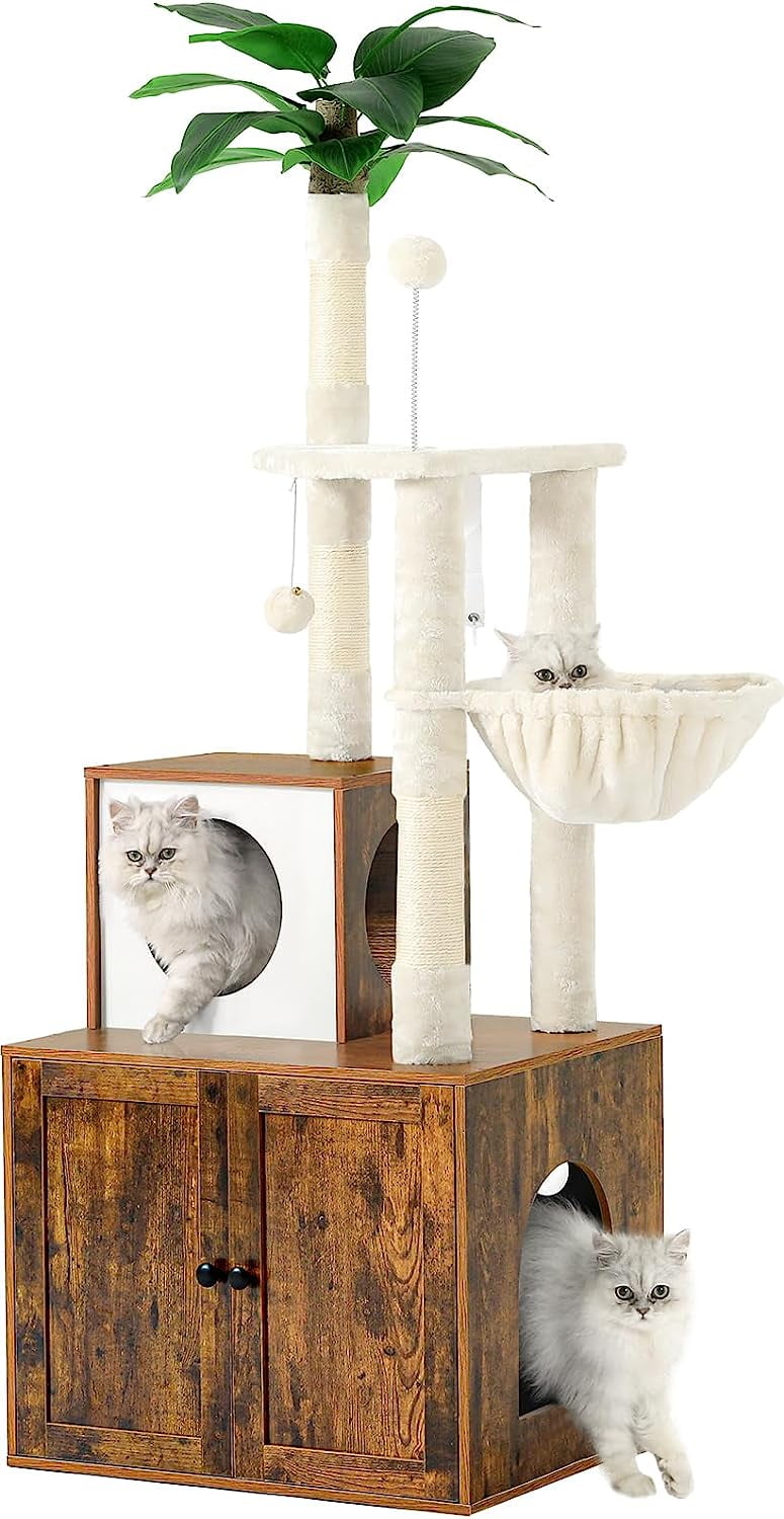 Palm tree cat litter box sales
