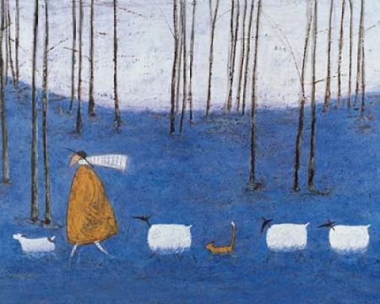 Tiptoe Through The Bluebells Canvas Art - Sam Toft (24 x 30)