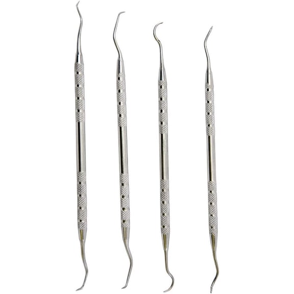 Tipton Cleaning Picks with Shaped Ends, 4 Pack, Polymer, Stainless Steel, for Cleaning, Maintenance, and Gunsmithing