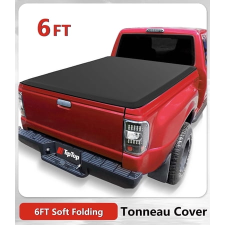 Tiptop Soft Folding Tonneau Cover Truck Bed For 1993-2004 Ranger with Flareside/Splash 6' Bed (72") | TPX3 |