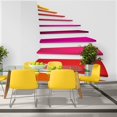 thumbnail image 1 of Tiptophomedecor 3D Illusion Wallpaper Wall Mural - Colorful Stairs, 1 of 4