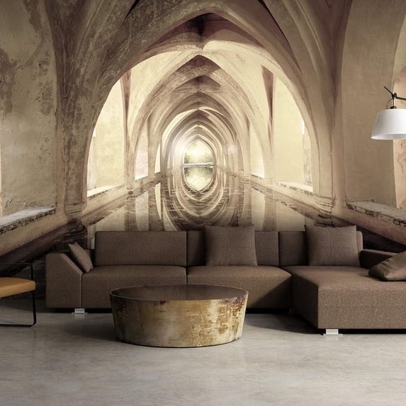 Tiptophomedecor 3D Illusion Wallpaper Wall Mural - Magical Corridor