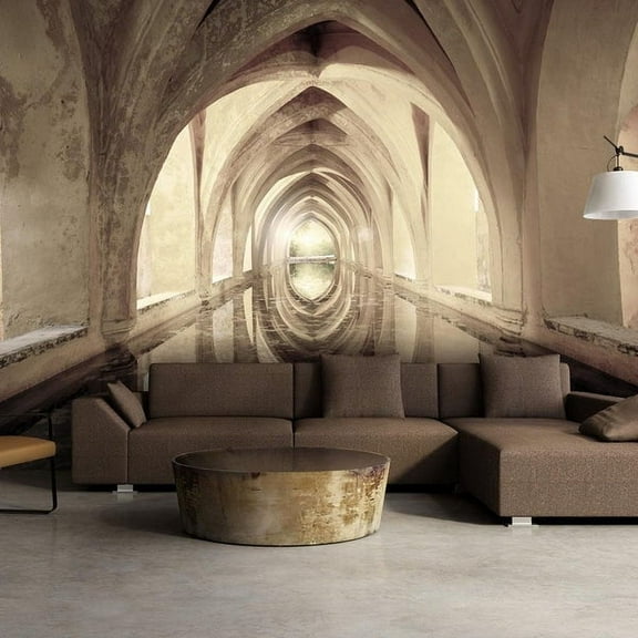 Tiptophomedecor 3D Illusion Wallpaper Wall Mural - Magical Corridor