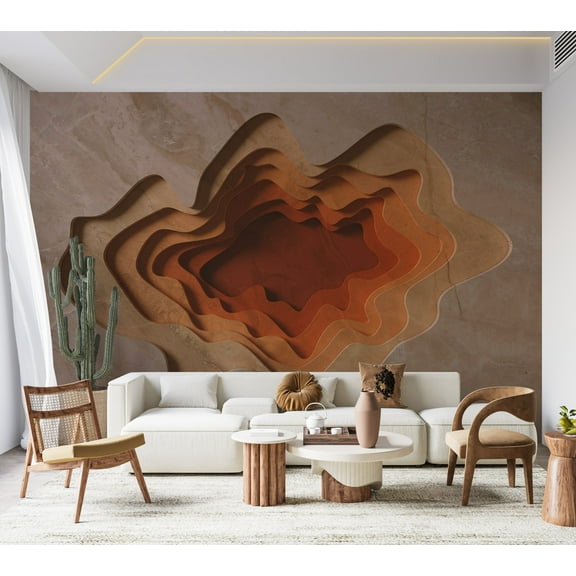 Tiptophomedecor - 3D Illusion Wallpaper Wall Mural - Multilayer