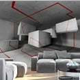 thumbnail image 1 of Tiptophomedecor 3D Illusion Wallpaper Wall Mural - Red Trail, 1 of 4