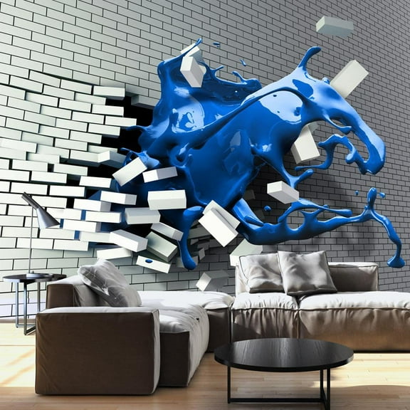 Tiptophomedecor 3D Illusion Wallpaper Wall Mural - Sapphire Muse