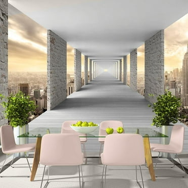 Tiptophomedecor 3D Illusion Wallpaper Wall Mural - Skyward Corridor
