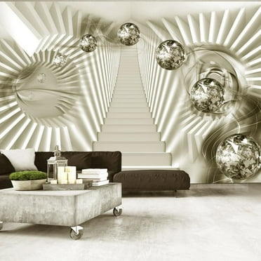 Tiptophomedecor 3D Illusion Wallpaper Wall Mural - Take The Stairs To Spacetime
