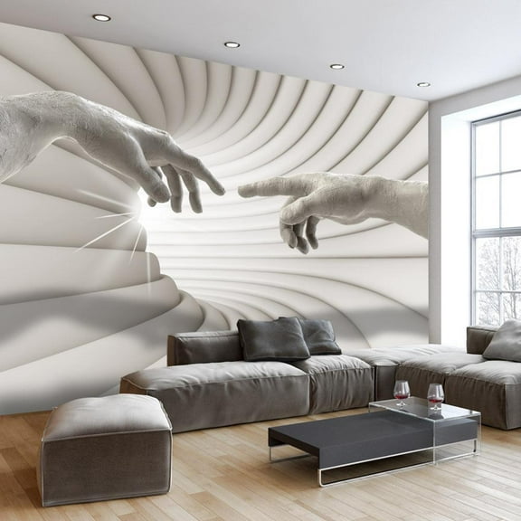 Tiptophomedecor 3D Illusion Wallpaper Wall Mural - Touch