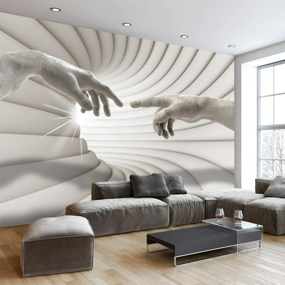 Tiptophomedecor 3D Illusion Wallpaper Wall Mural - Touch