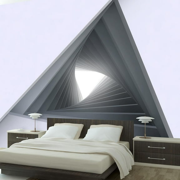 Tiptophomedecor 3D Illusion Wallpaper Wall Mural - Tunnel To The Future