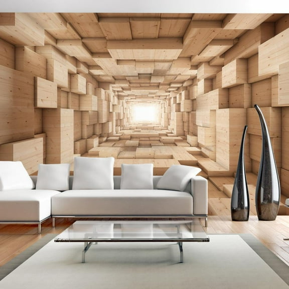 Tiptophomedecor 3D Illusion Wallpaper Wall Mural - Upwards Tunnel