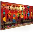 thumbnail image 1 of Tiptophomedecor Abstract Canvas Wall Art - African Women Dancing - Stretched & Framed Ready To Hang Art, 1 of 3