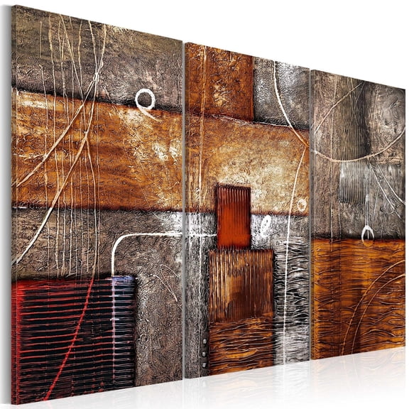 Tiptophomedecor Abstract Canvas Wall Art - City Streets - Stretched & Framed Ready To Hang Art