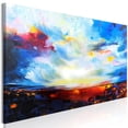 thumbnail image 1 of Tiptophomedecor Abstract Canvas Wall Art - Colourful Sky Narrow - Stretched & Framed Ready To Hang Art, 1 of 3