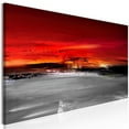 thumbnail image 1 of Tiptophomedecor Abstract Canvas Wall Art - Crimson Landscape Narrow - Stretched & Framed Ready To Hang Art, 1 of 3