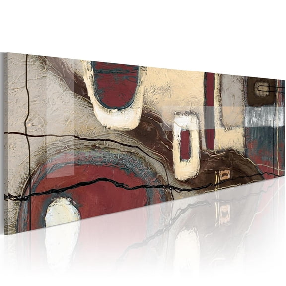 Tiptophomedecor Abstract Canvas Wall Art - Fancy Rectangles - Stretched & Framed Ready To Hang Art