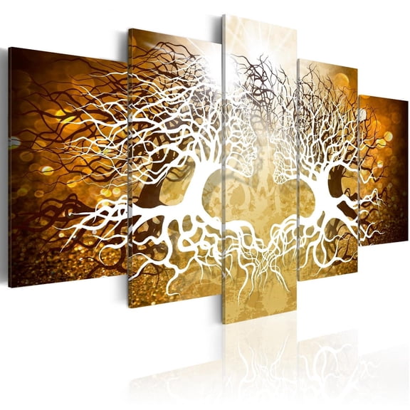 Tiptophomedecor Abstract Canvas Wall Art - Forest Lovers - Stretched & Framed Ready To Hang Art