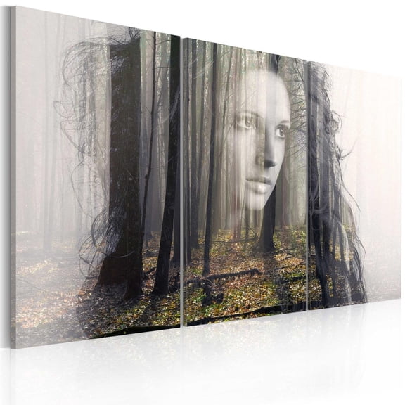 Tiptophomedecor Abstract Canvas Wall Art - Forest Nymph - Stretched & Framed Ready To Hang Art