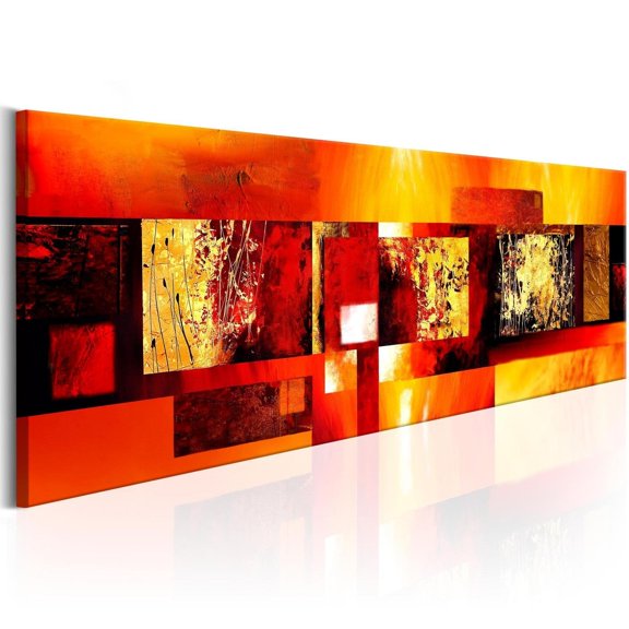 Tiptophomedecor Abstract Canvas Wall Art - Golden Spell - Stretched & Framed Ready To Hang Art