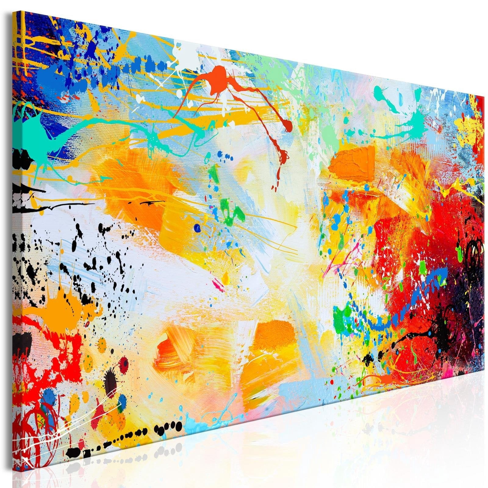 Tiptophomedecor Abstract Canvas Wall Art - Memory Of Childhood Narrow ...