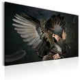 thumbnail image 1 of Tiptophomedecor Abstract Canvas Wall Art - Warrior Of Darkness - Stretched & Framed Ready To Hang Art, 1 of 3