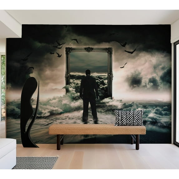 Tiptophomedecor Abstract Wallpaper Wall Mural - A Walk In The Clouds