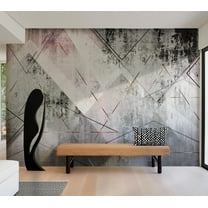 Tiptophomedecor Abstract Wallpaper Wall Mural - Abstract Geometric Concrete Art