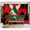 thumbnail image 1 of Tiptophomedecor Abstract Wallpaper Wall Mural - Art Composition In Red, 1 of 7