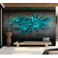 thumbnail image 1 of Tiptophomedecor Abstract Wallpaper Wall Mural - Blue Ink Blot, 1 of 6