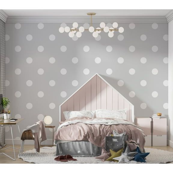 Tiptophomedecor Abstract Wallpaper Wall Mural - Cheerful Polka Dots