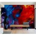 thumbnail image 1 of Tiptophomedecor Abstract Wallpaper Wall Mural - Colored Flames, 1 of 7