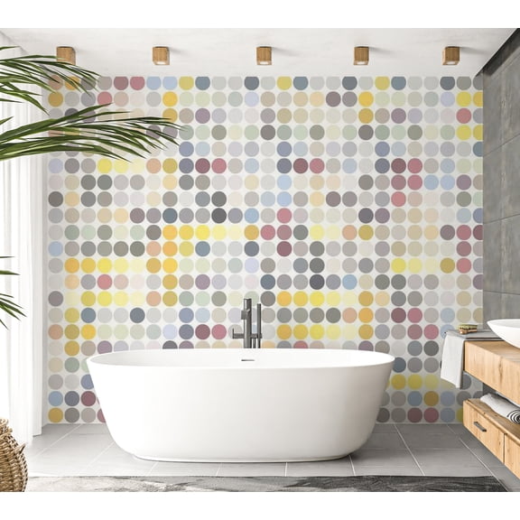 Tiptophomedecor Abstract Wallpaper Wall Mural - Colored Polka Dots