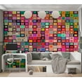 thumbnail image 1 of Tiptophomedecor Abstract Wallpaper Wall Mural - Colourful Boxes, 1 of 7
