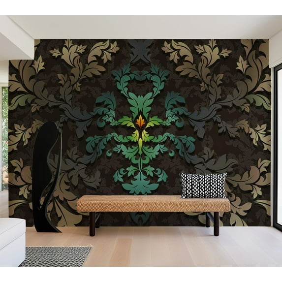 Tiptophomedecor Abstract Wallpaper Wall Mural - Dancing Leaves